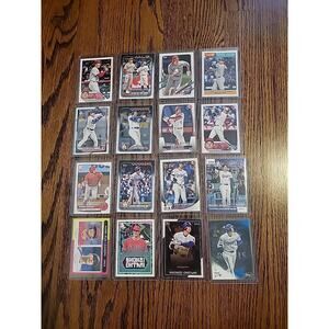 Shohei Ohtani Baseball Card Lot 16 Cards Los Angeles Angels Dodgers Topps Insert
